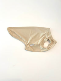 Beige UV Protection Dog Shirt โ Lightweight Rash Guard for Summer Adventures - Sharper Barker