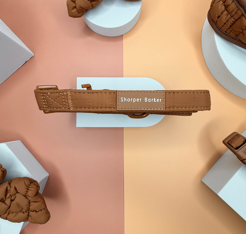 Chocolate Truffle Quilted Leash