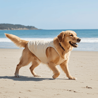 Beige UV Protection Dog Shirt – Lightweight Rash Guard for Summer Adventures