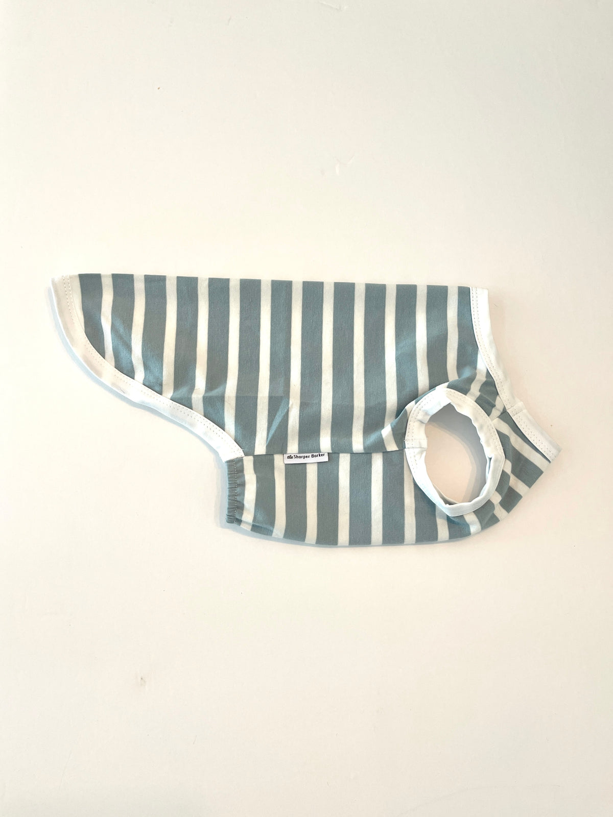 Blue striped dog shirt – lightweight summer dog clothing