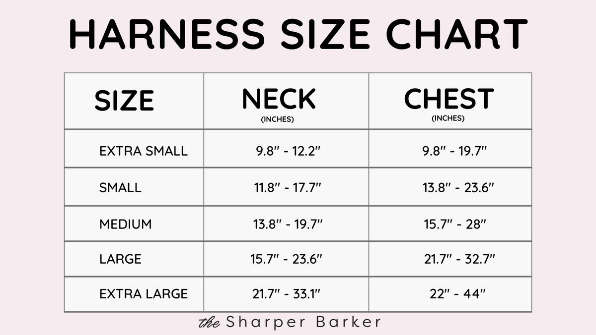 harness size chart